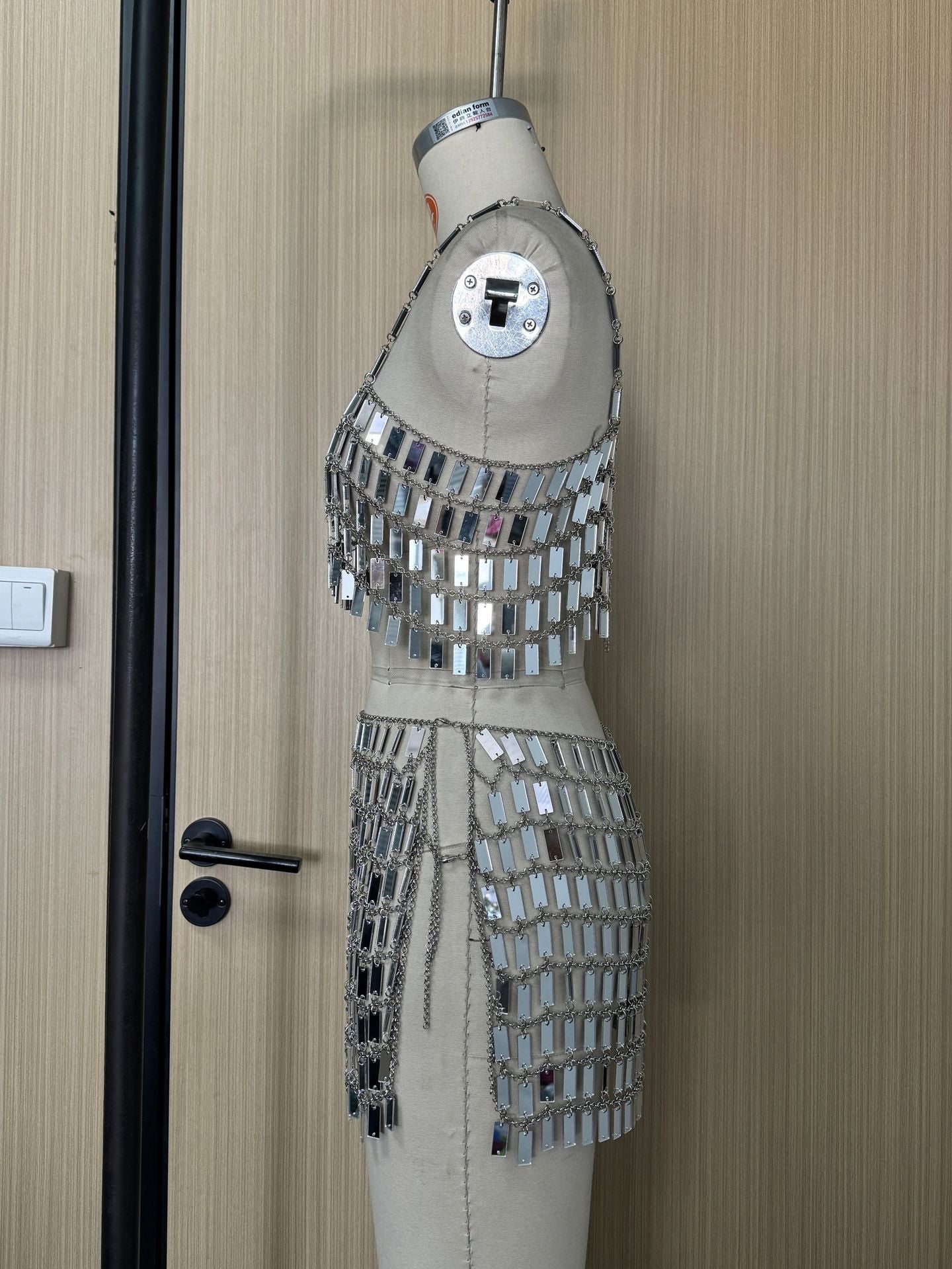 Women Poly Sequin Acrylic Top and Skirt Two-piece Set 11