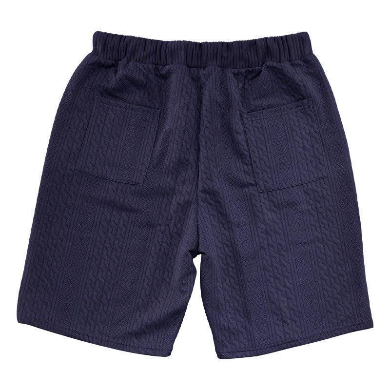 Men's Summer Loose Sleeveless T-Shirt Shorts Men's Summer Casual Jacquard Knitting Set 30