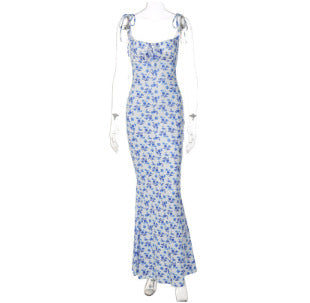 Women Spring Floral Suspender Dress 8