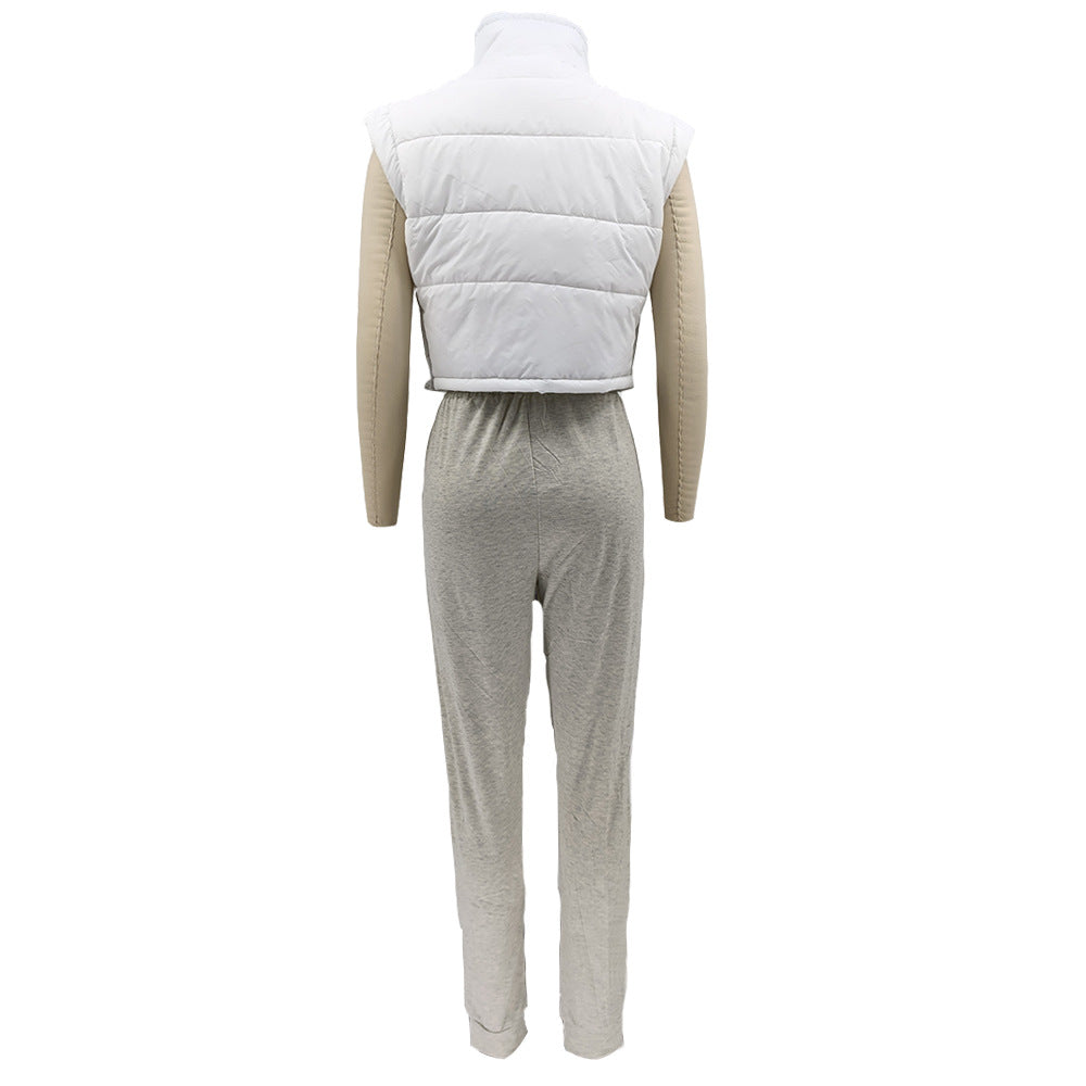 Spring Sleeveless Cotton-Padded Vest Jacket 11