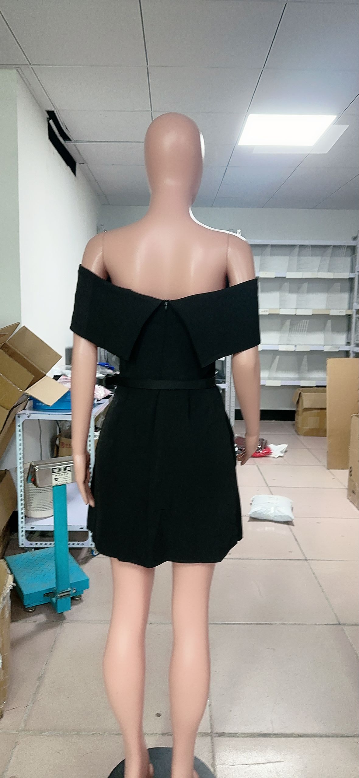 Women Belt Off Shoulder Party Dress 13