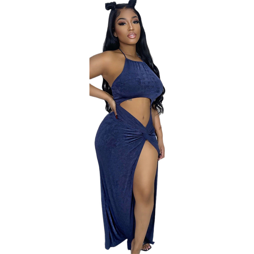 Women Sexy Backless Cut Out Slit Bodycon Dress 8