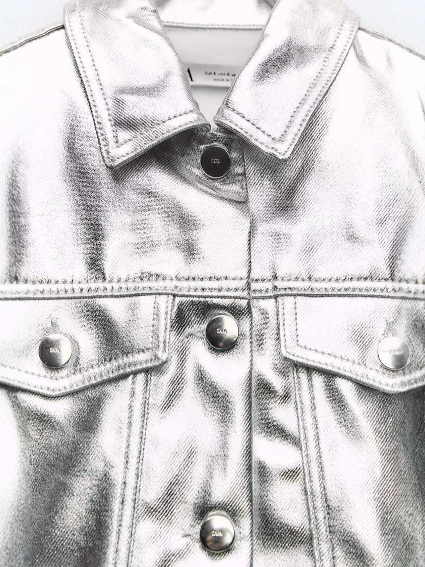 Women's Pu Leather Jacket Coat Fashion Turndown Collar Long Sleeve Top 6