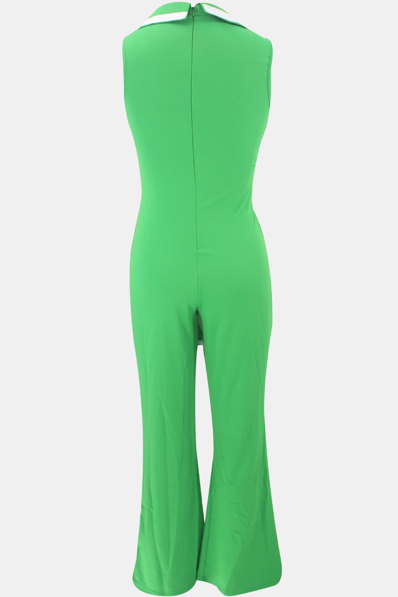 Summer Women's Fashionable V-Neck Chic Elegant Sleeveless Wide Leg Jumpsuit 44