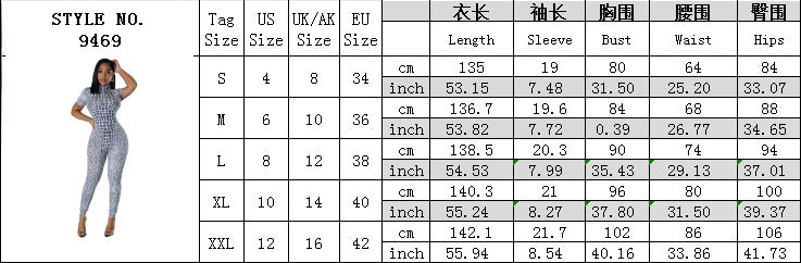 Fashion Print Tight Fitting Sexy Women's Short Sleeve Jumpsuit 6