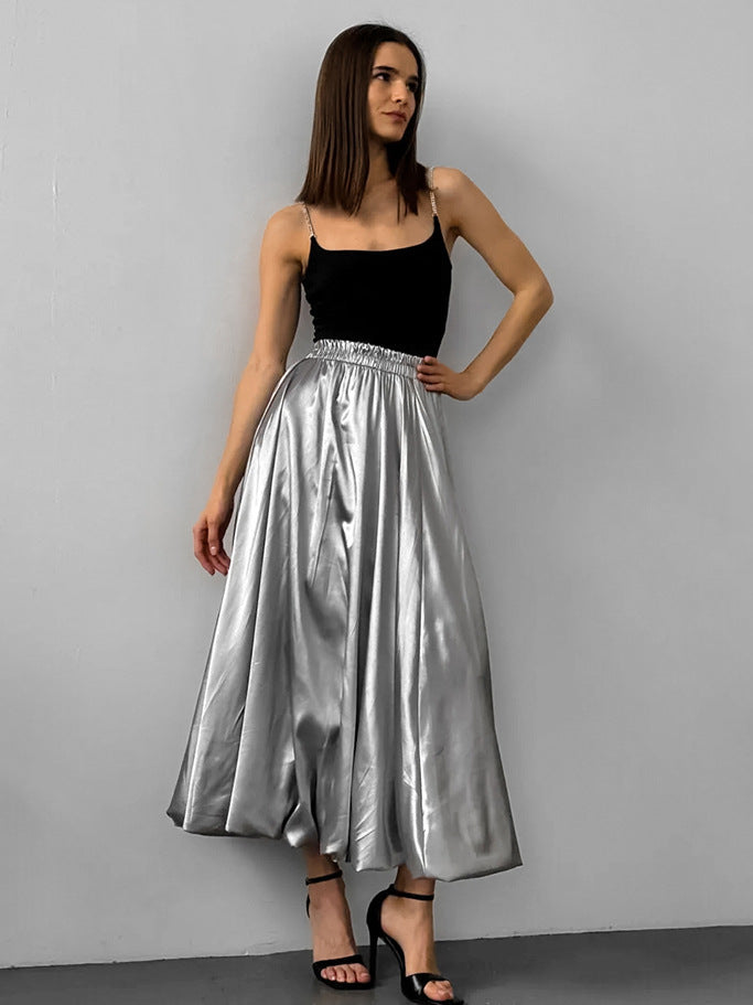 Autumn Fashion Women's High Waist Balloon Long Skirt 6