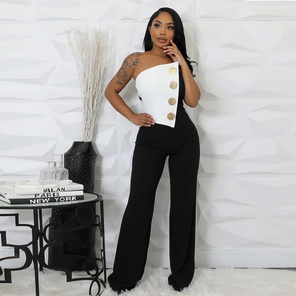 Women Party Button Jumpsuit 4