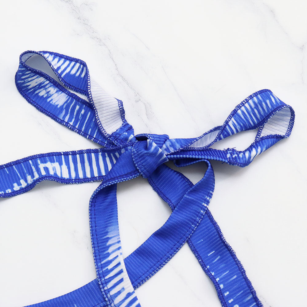 Sexy Halter Neck Cross Tie Low Back Women's Bodycon Dress 11