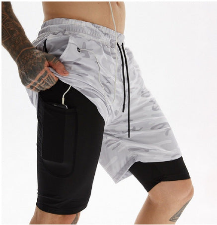 Men's Quick-Drying Knee-Length Shorts Casual Fitness Shorts 9