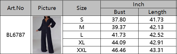 Spring And Autumn Women's Long Sleeve V-Neck Slim Waist Casual Jumpsuit 7