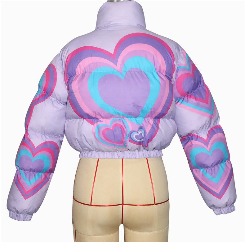 Women Casual Print Padded Jacket 3