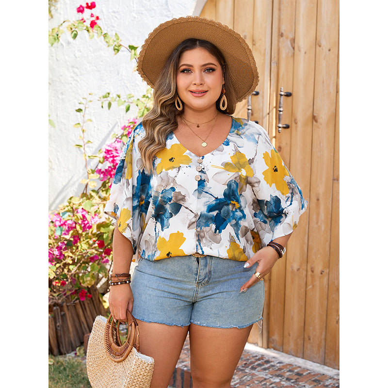 Women printed loose shirt 3