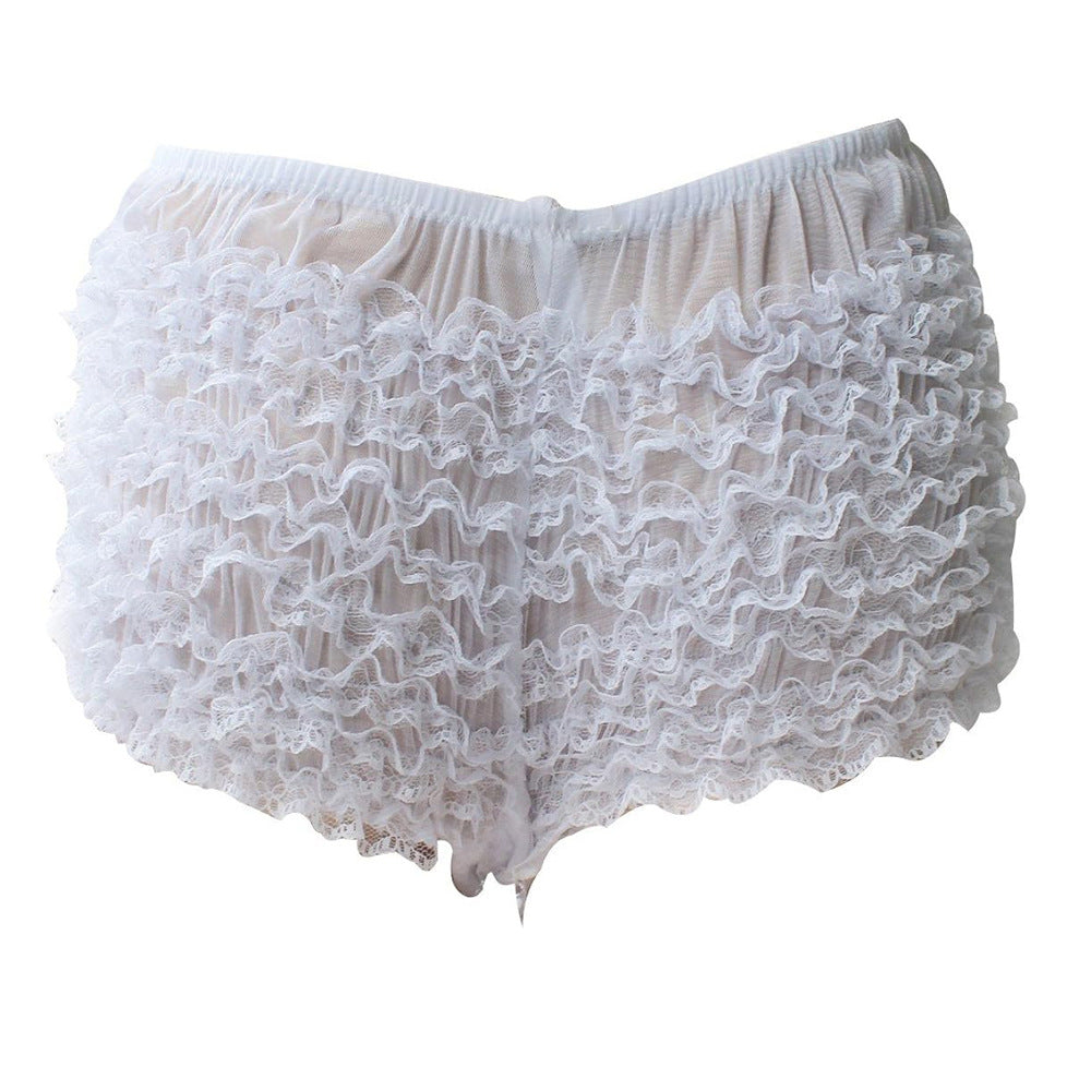 Sexy Ruffled Lace Bloomers Bow Shorts 11