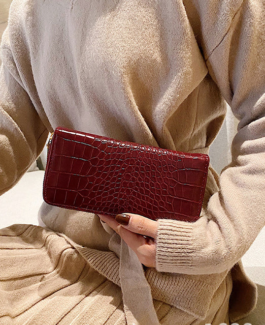 French Pattern Long Zipper Clutch Women's Wallet 14