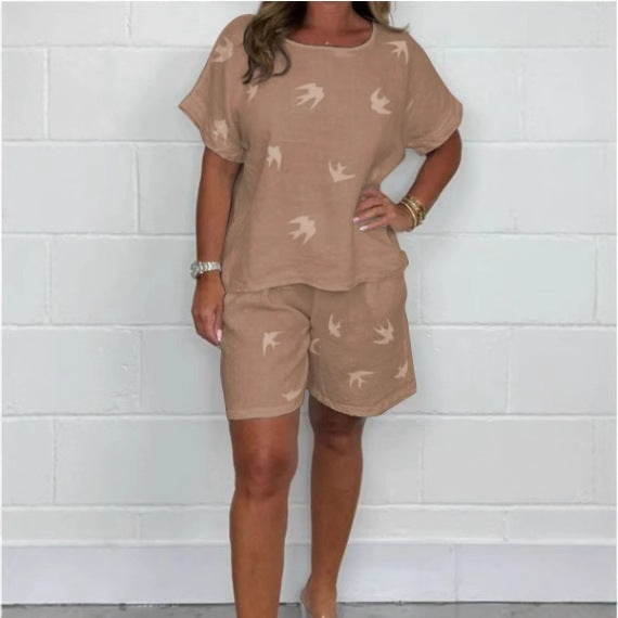 Spring/Summer Women's Casual Fashion Print Pajamas Set 8