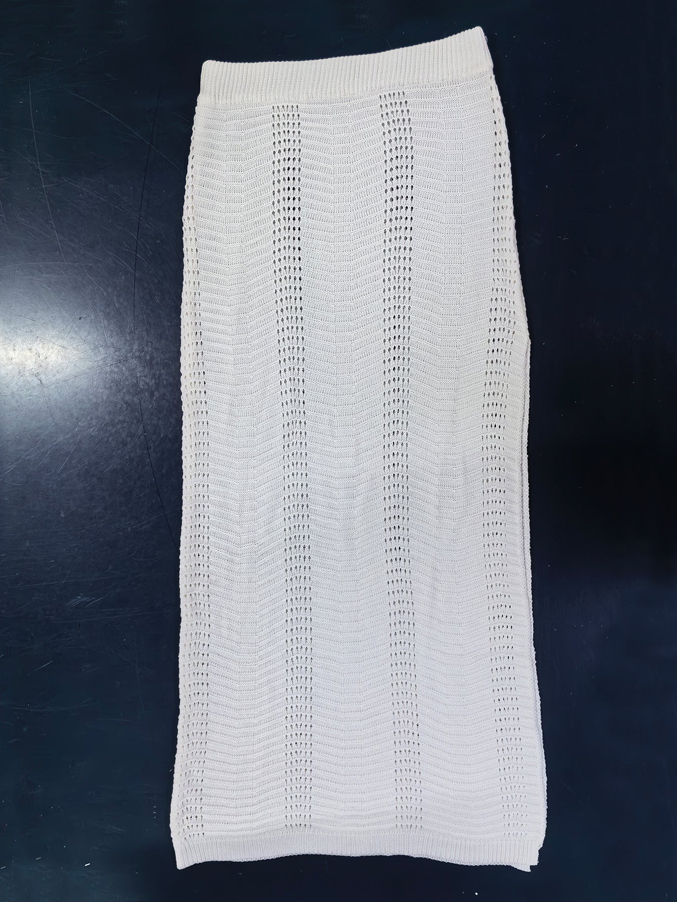 Women's Knitting Strapless crop top long Skirt two piece Set 16