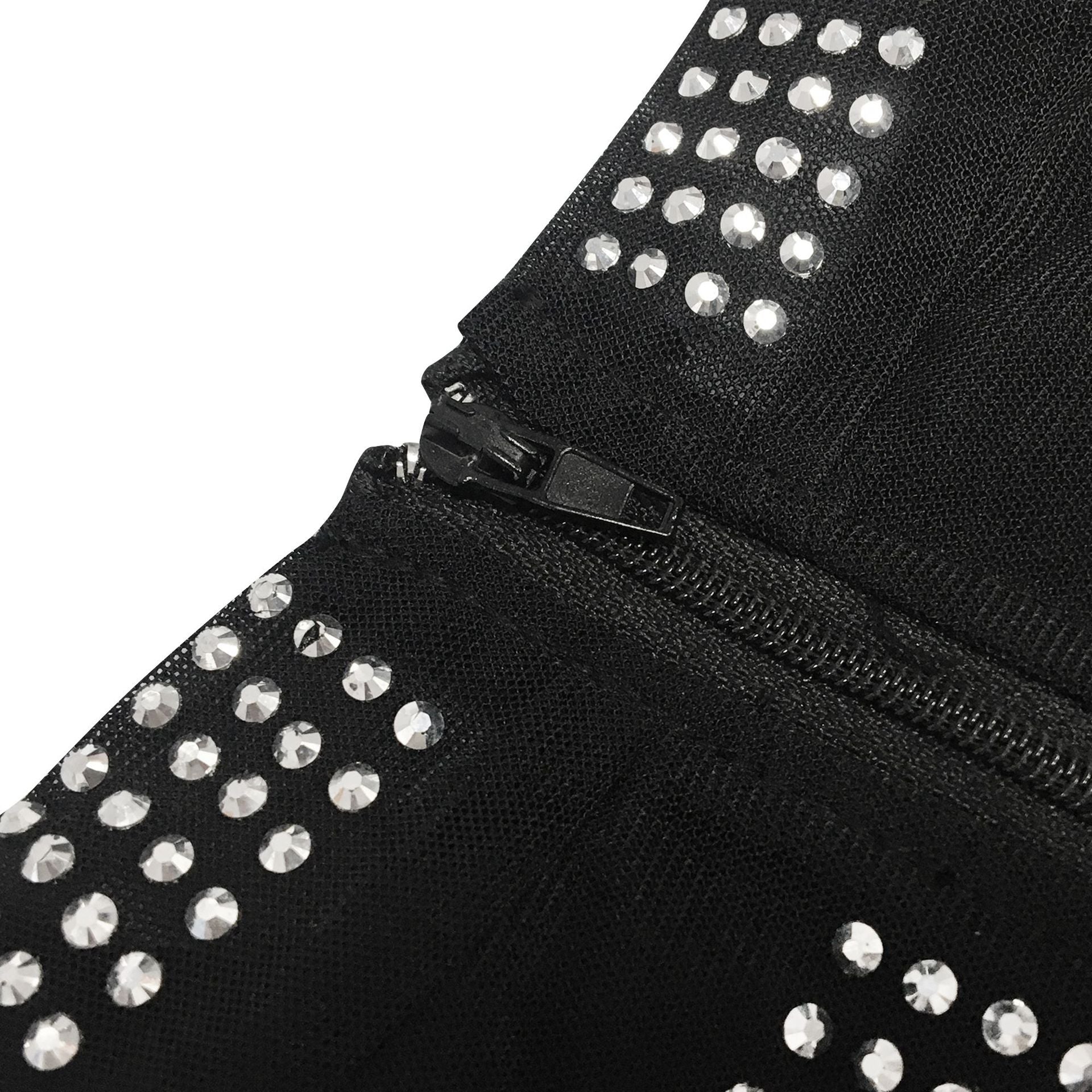 Women Mesh See-Through Beaded Strap Dress 23