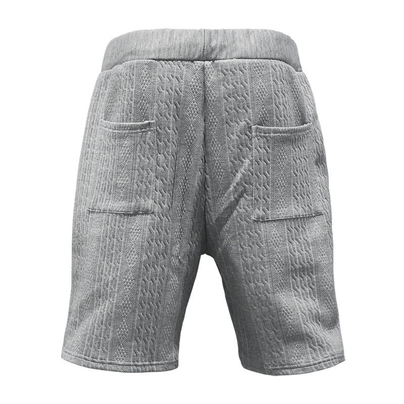 Men's Summer Loose Sleeveless T-Shirt Shorts Men's Summer Casual Jacquard Knitting Set 63