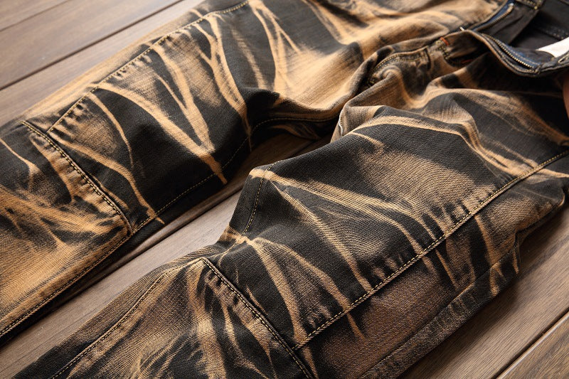 Men Vintage Denim Straight Trousers 34