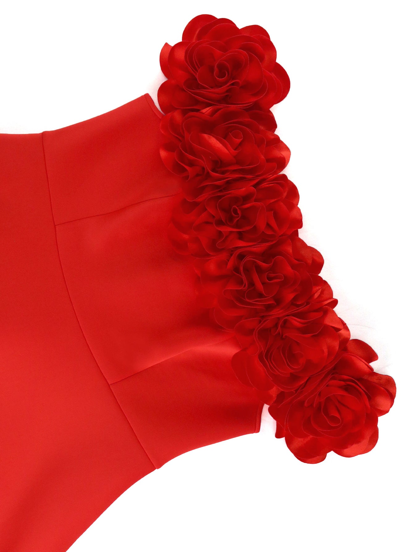 Off Shoulder Flower Patchwork Formal Party Dress 5