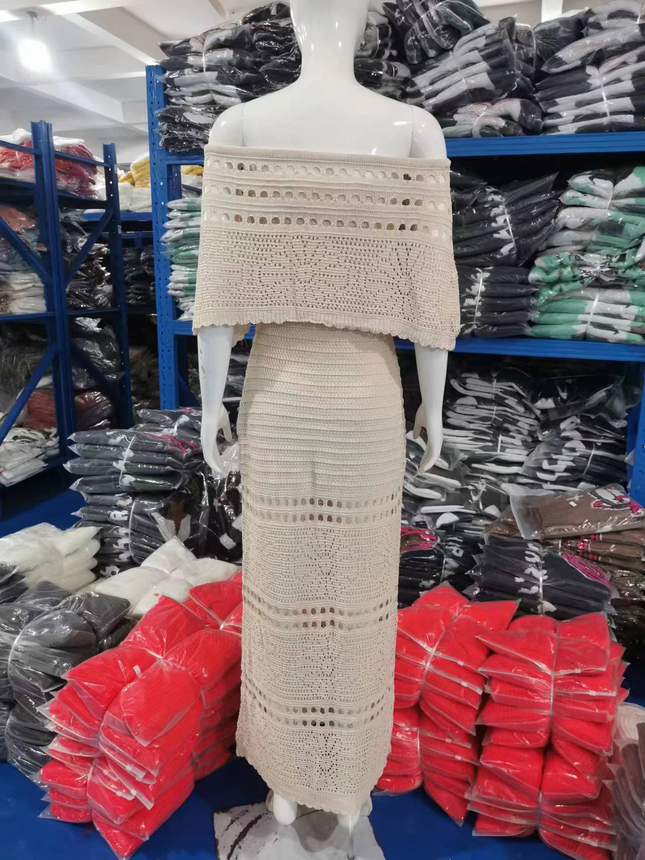 Women Casual Cutout Lace-up Shawl Dress 10