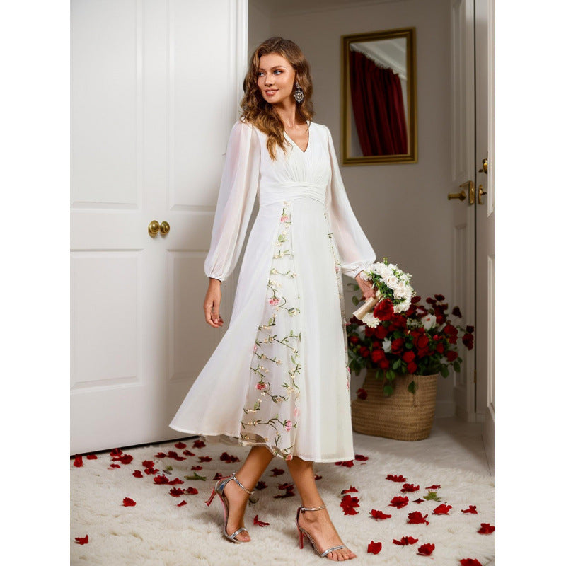 Women Summer Formal Party Long Sleeve Dress 6