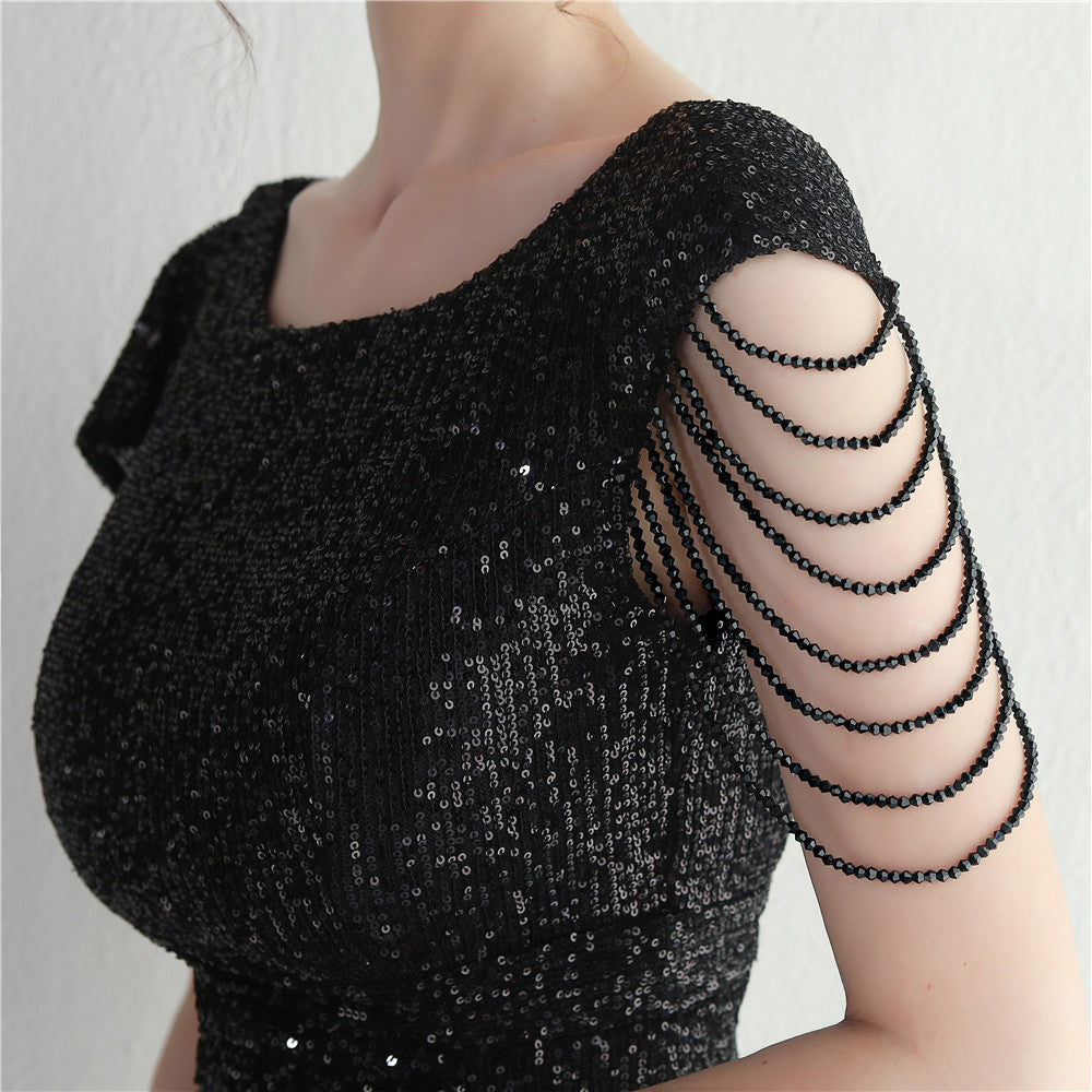 Beaded Sequin Nightclub Party Sexy Bodycon Short Dress 25