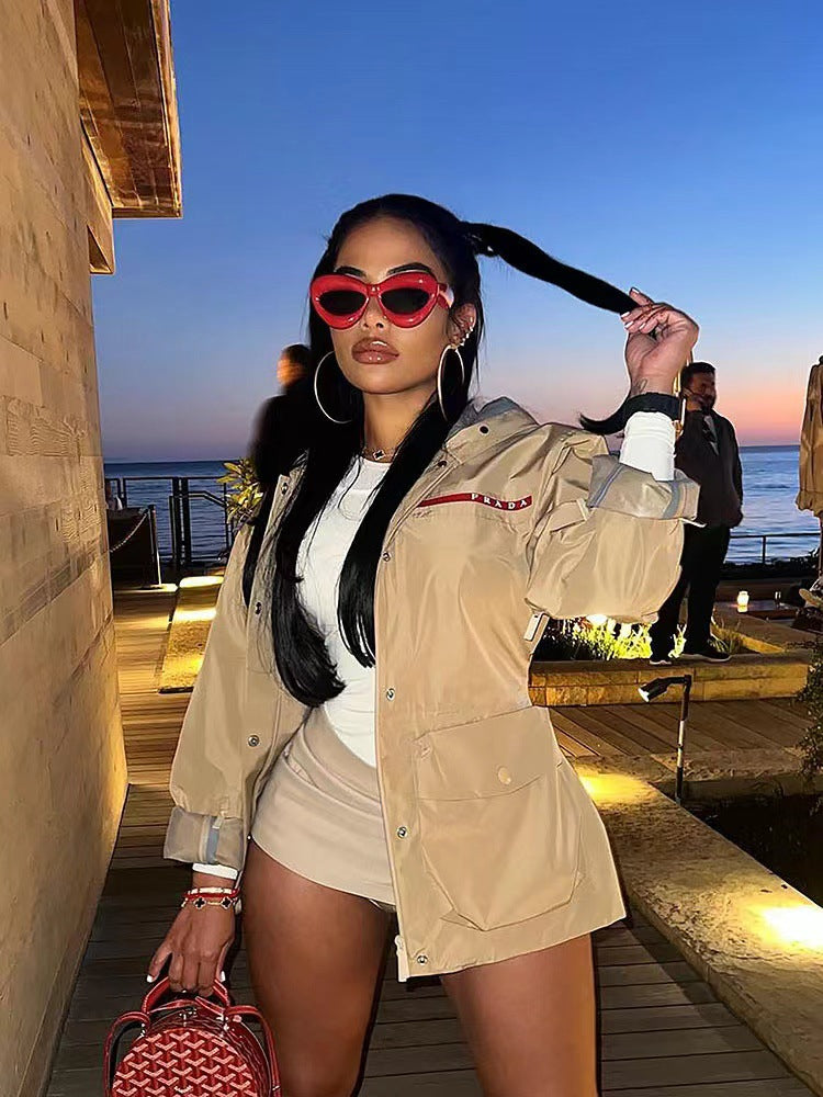 Autumn Winter Outdoor Jacket Fashion Letter Printed Coat 5