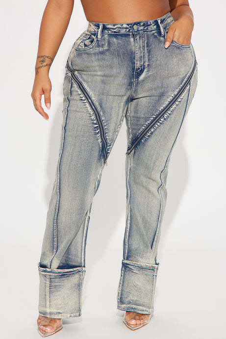 Women Spring Sexy Stretch Washed Zipper Denim Pants 7