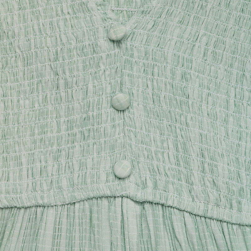 Women summer v-neck split dress 10