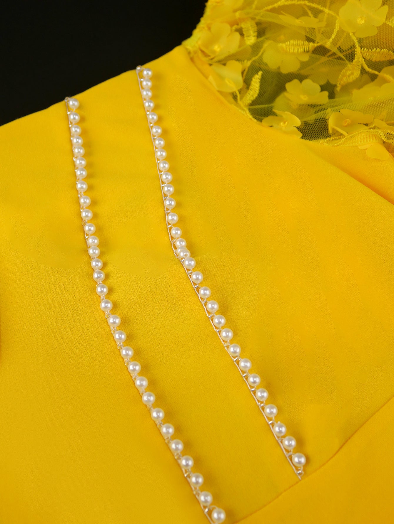 Women Sexy Strapless See-Through Lantern Sleeve Party Cocktail Beading Dress 8