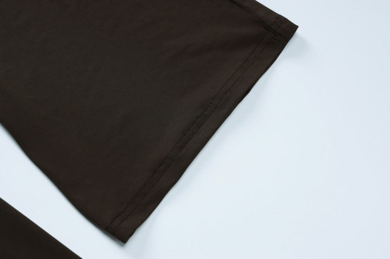 Women Winter Solid Suspender Backless Wide Leg Bell Bottom Jumpsuit 24