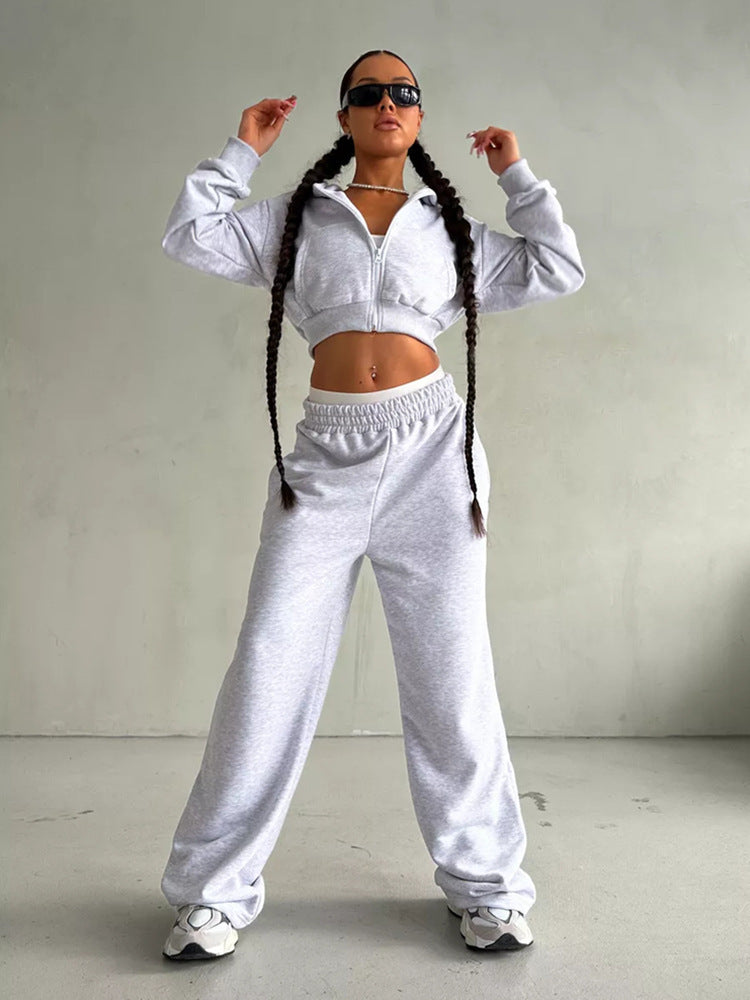 Women Casual Long Sleeve Hoodies and Sports PantsTwo Piece Set 14