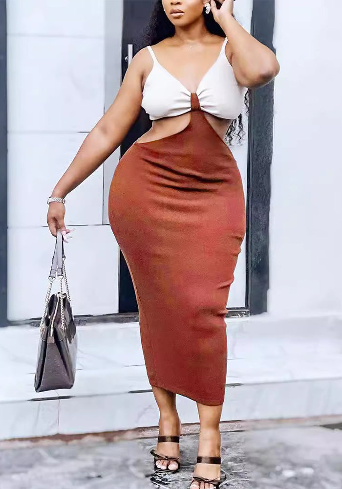 Plus Size Women sexy slit dress