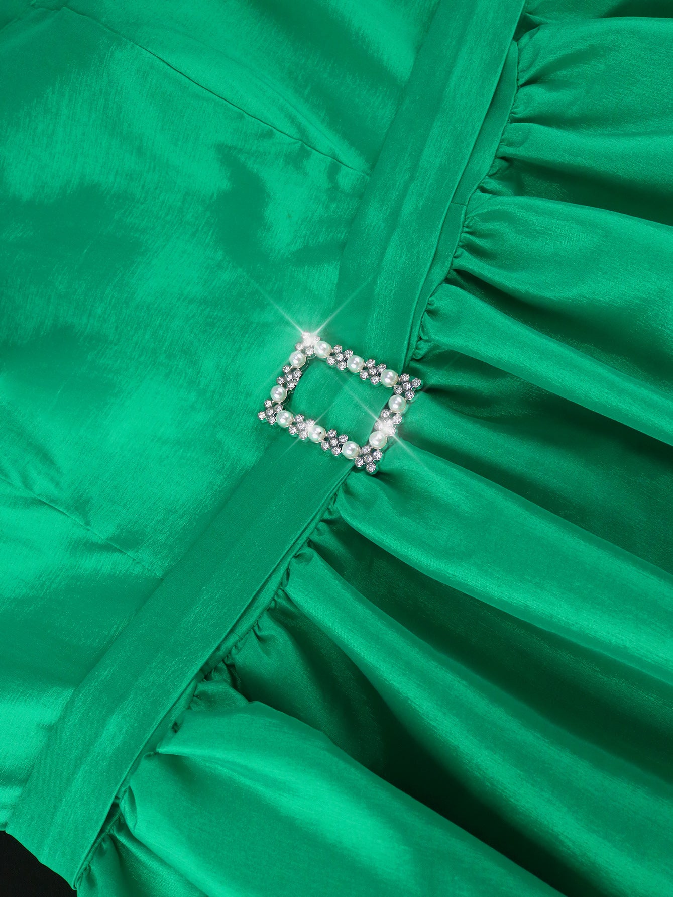 Women Formal Party Puff Sleeve Hollow Dress 7