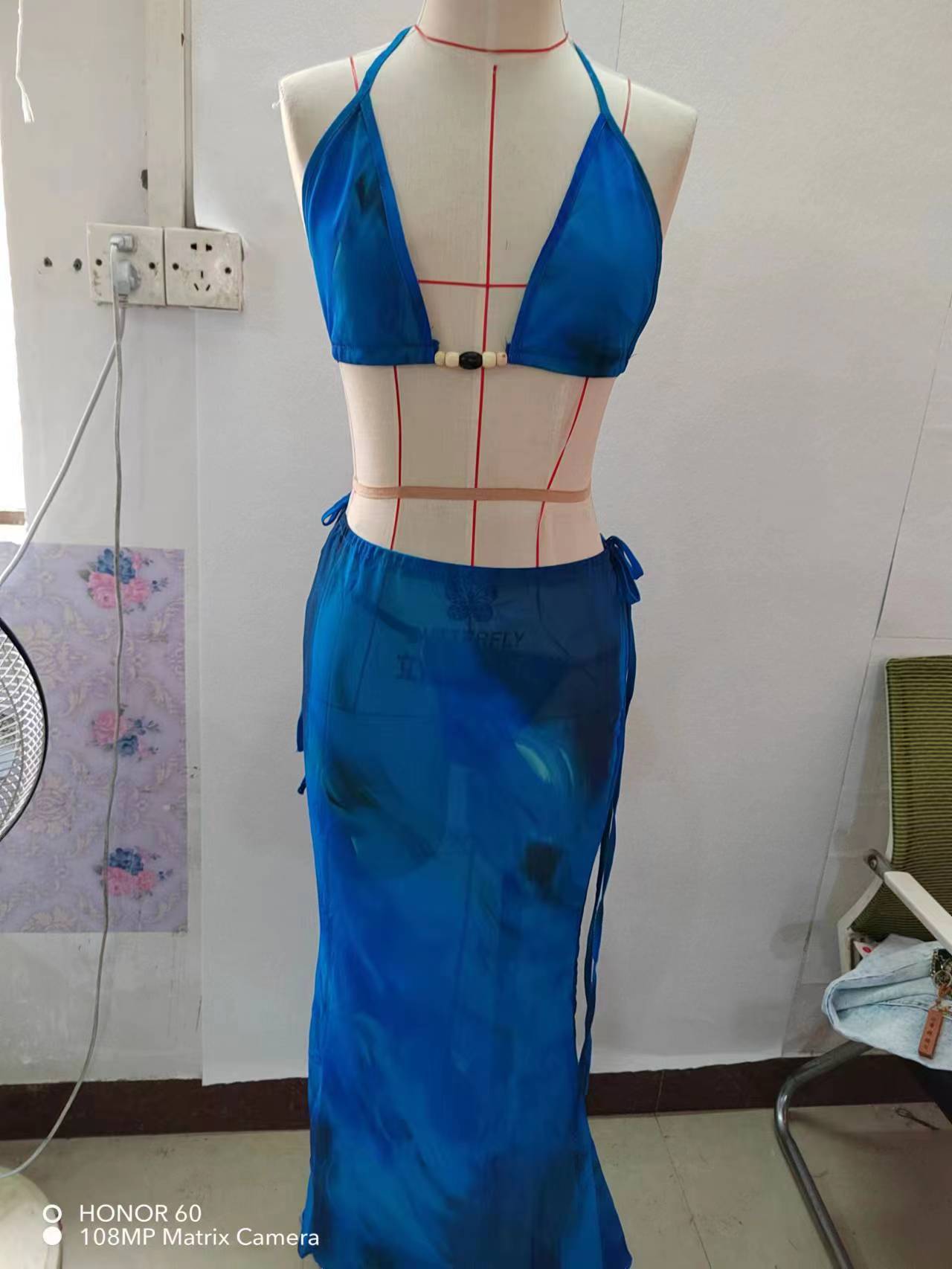 Printed Sexy Bikini Lace-Up Skirt Casual Set 7