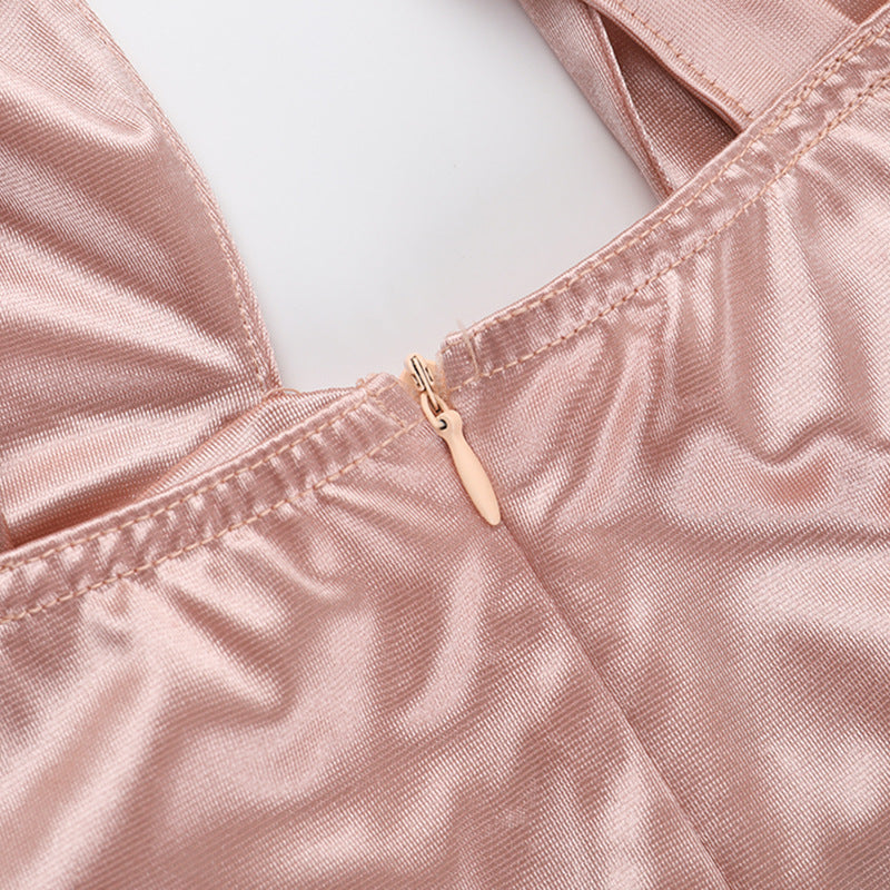 Women Crossover Halter Neck Sexy Cutout Slit Dress 20