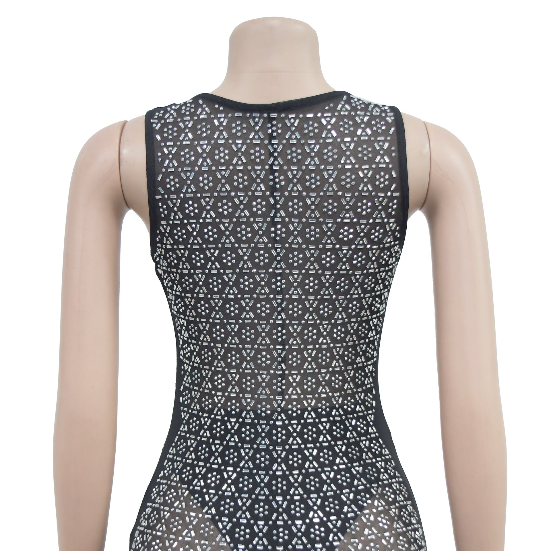 Women Sexy Mesh See-Through Dress 16