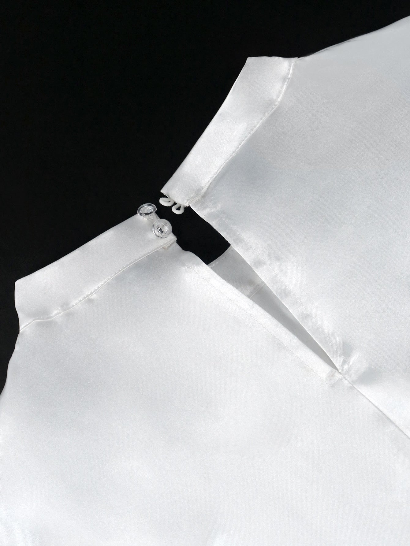 Casual Career Style Bell Bottom Sleeve Dress Plus Size Lace See-Through Patchwork Skirt Dress 17