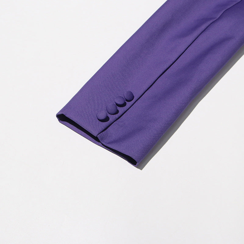 Women flower decoration elegant slit Blazer 6