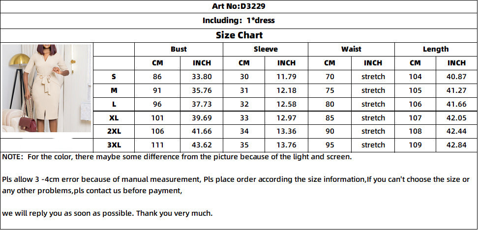 Women African V-Neck Solid Bodycon Dress 14