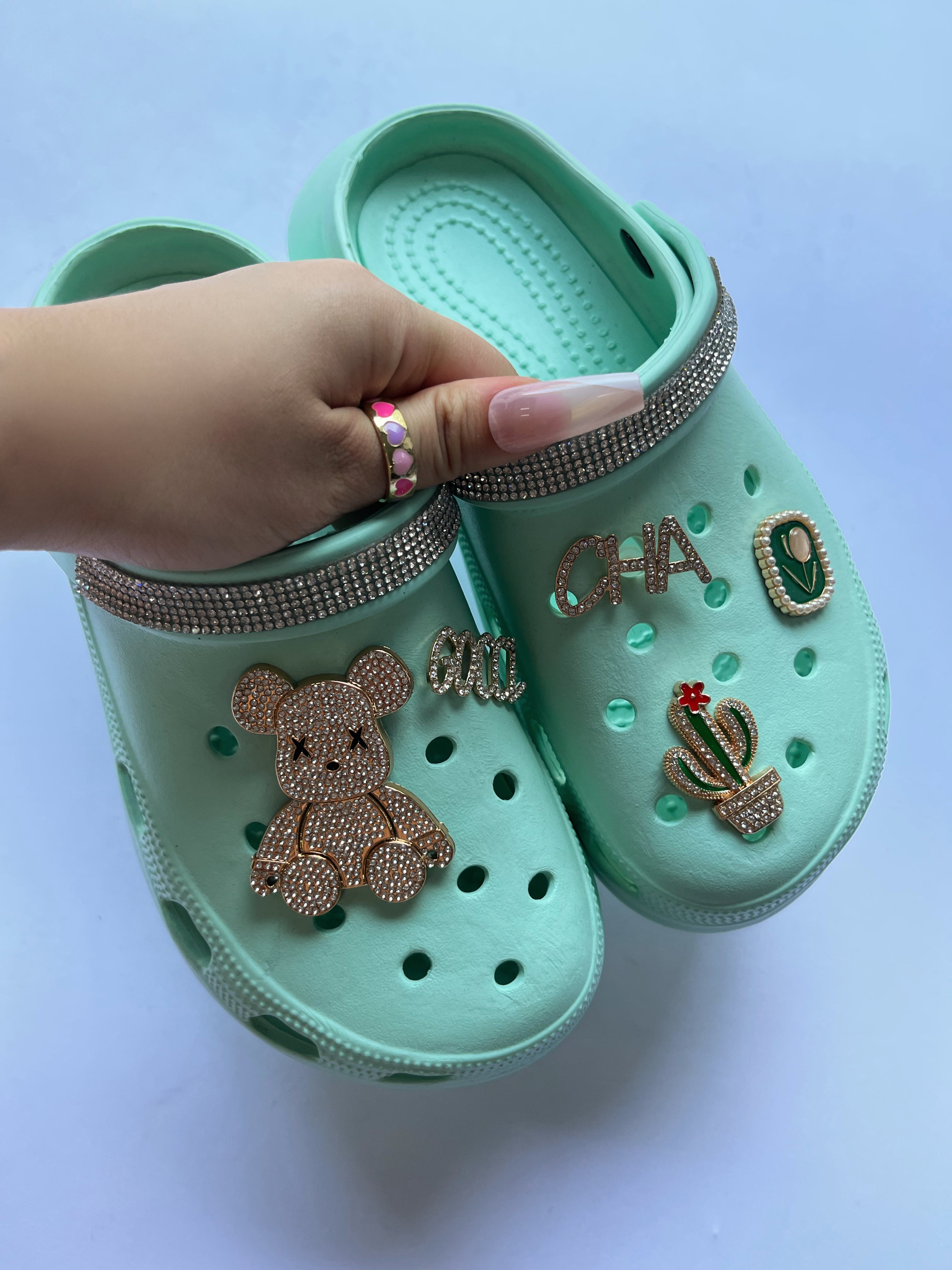 Cactus accessories high-heeled hole shoes women's summer slope heel thick bottom hole shoes women's shoes 19