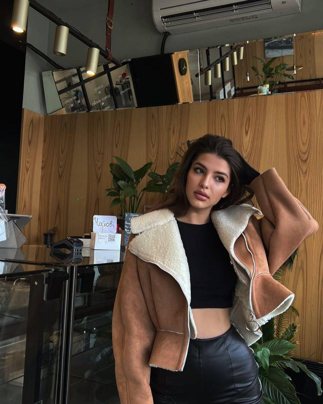 Autumn Winter Turndown Collar Fashion Women's Long-Sleeved Solid Color Jacket 9