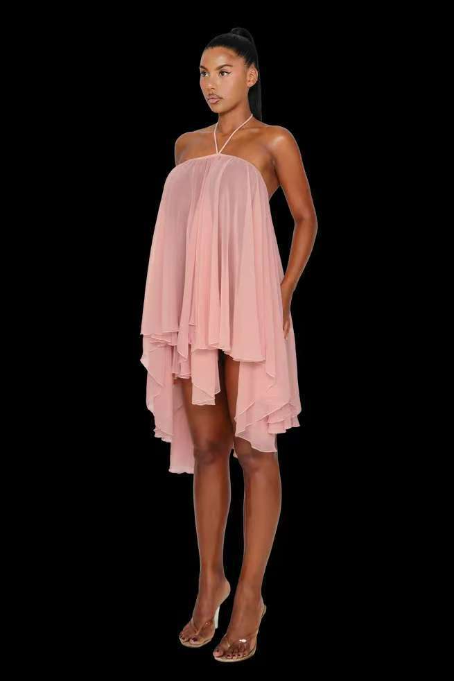 Women Spring Summer Halter Neck Strapless Dress 21