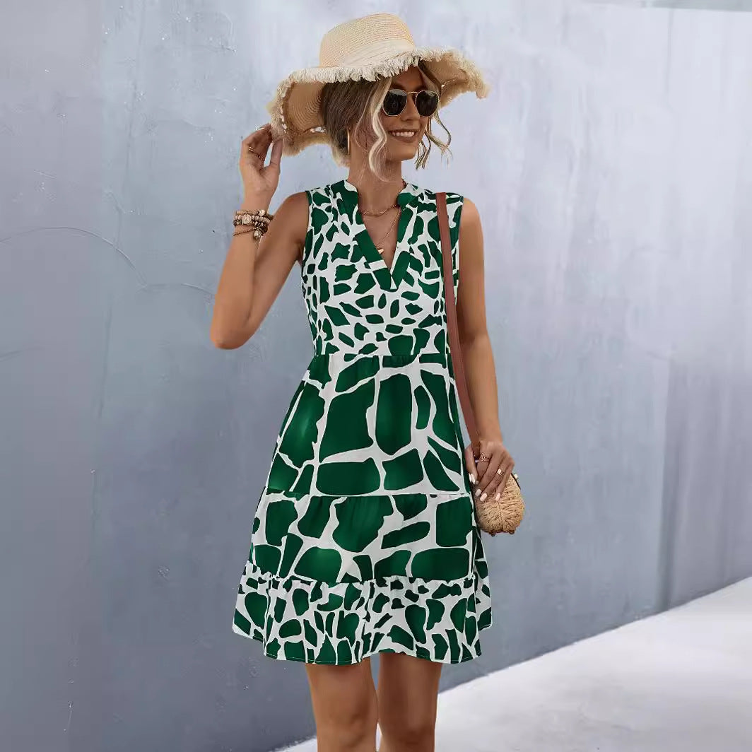 Women Sleeveless Printed Dress 4