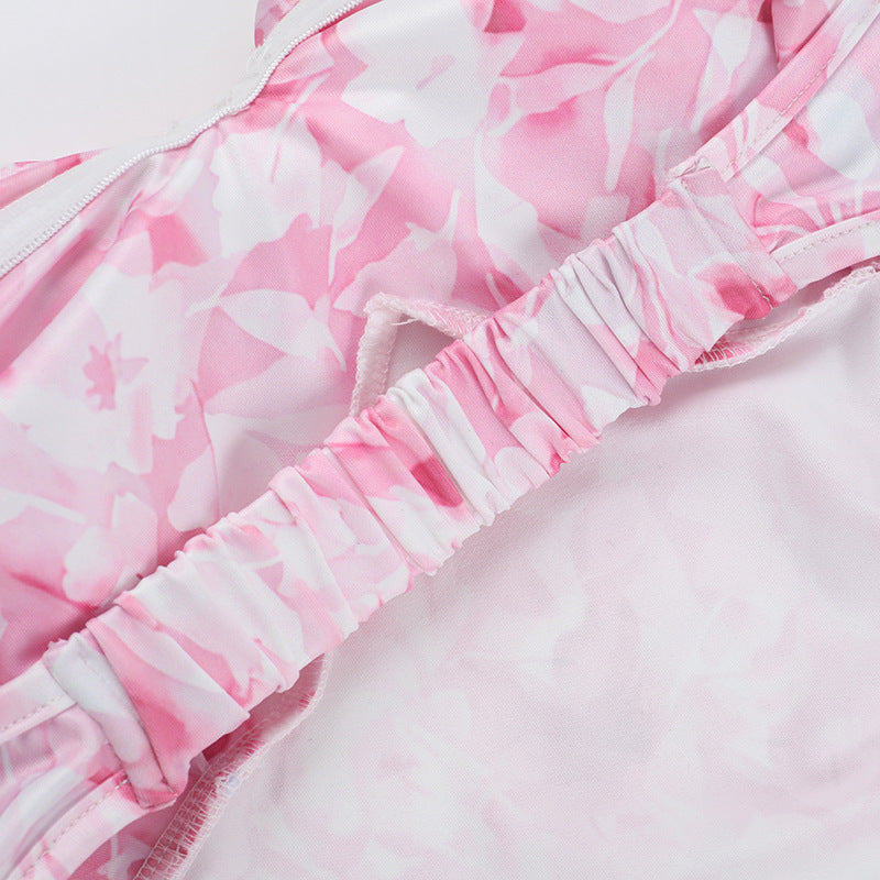 Summer Print Strapless Bow Dress 18