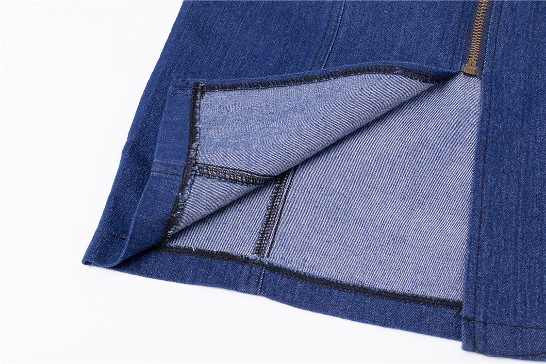 Women Sleeveless Denim Dress 11