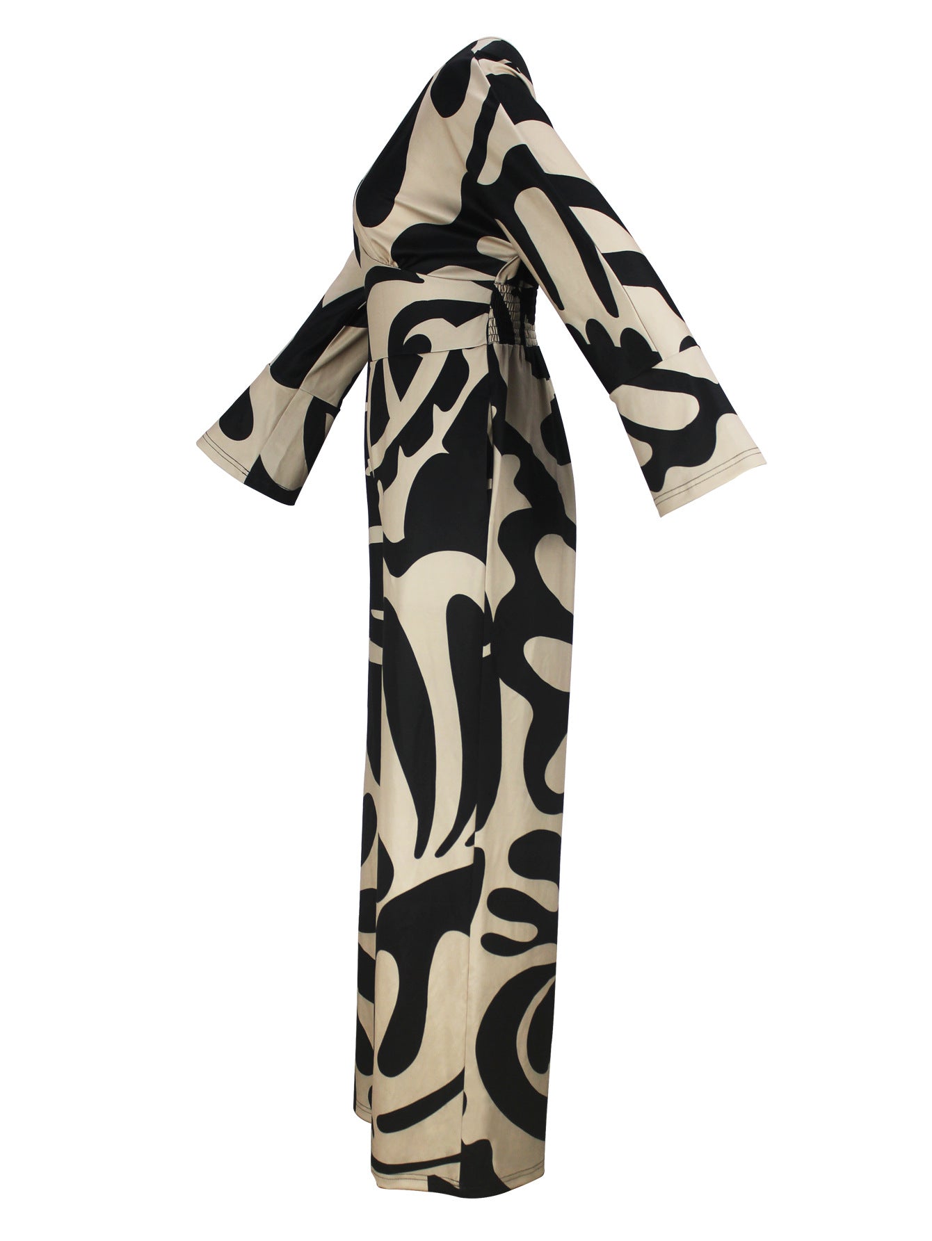 Women Elegant V-Neck Long-Sleeved Jumpsuit 6