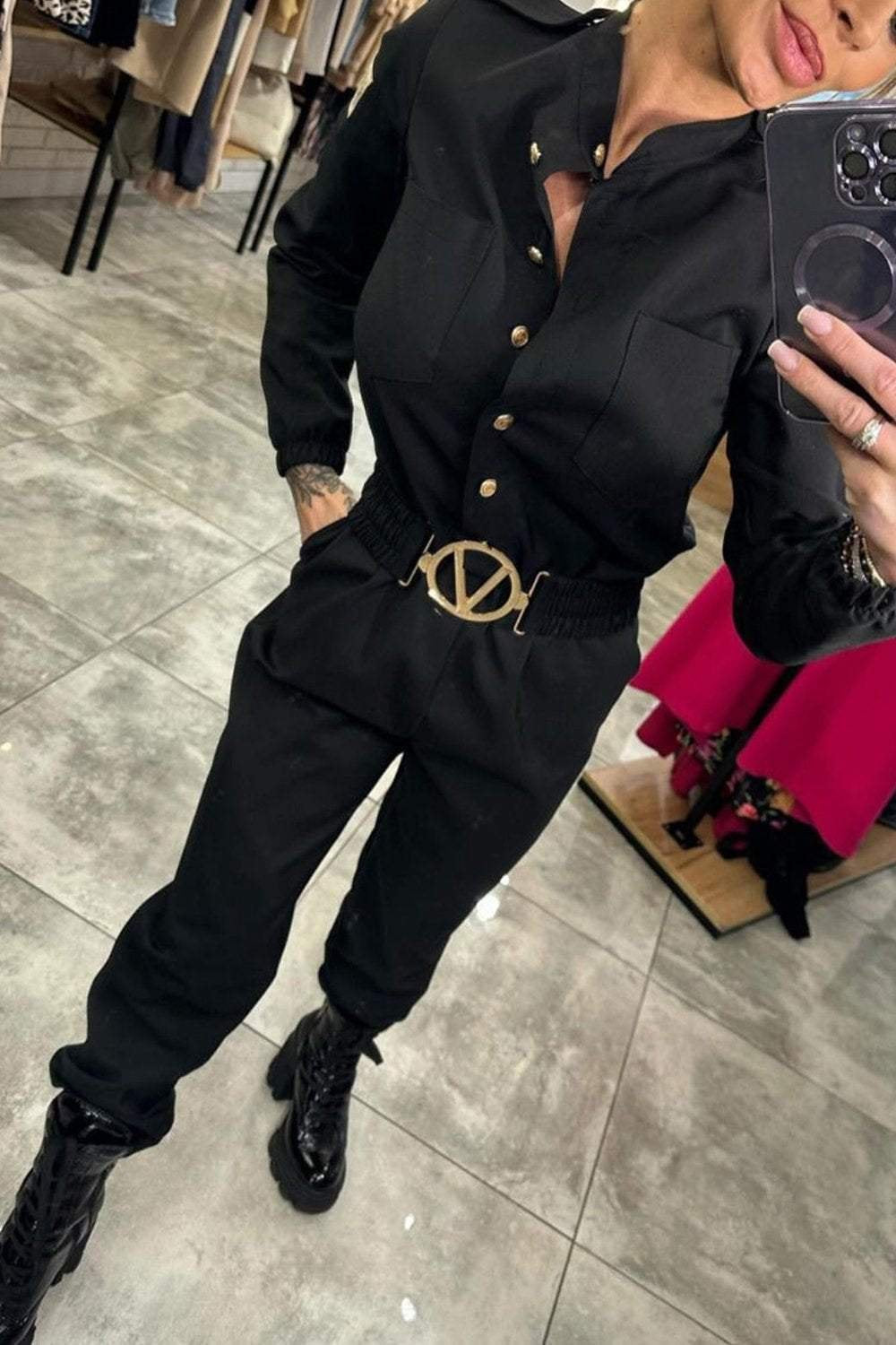 Women Autumn Long Sleeve Casual Jumpsuit 4