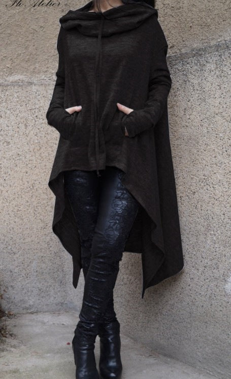 WomenSolid Casual Long Hoodies 4